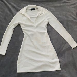 Asos White long sleeve dress